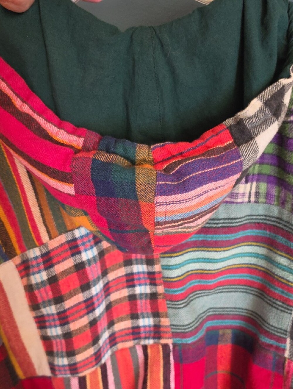 Boho Multi-Color Patchwork Hooded Jacket - Picture 10 of 10